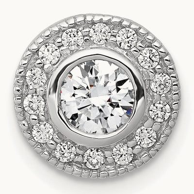 Round Halo Chain Slide, 0.50 ct tw Lab-Grown Diamond