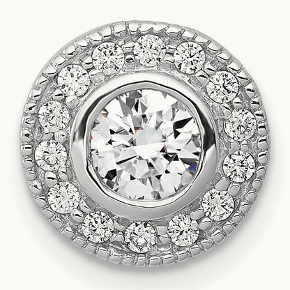 Round Halo Chain Slide, 0.50 ct tw Lab-Grown Diamond