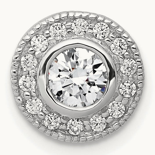 Round Halo Chain Slide, 0.50 ct tw Lab-Grown Diamond