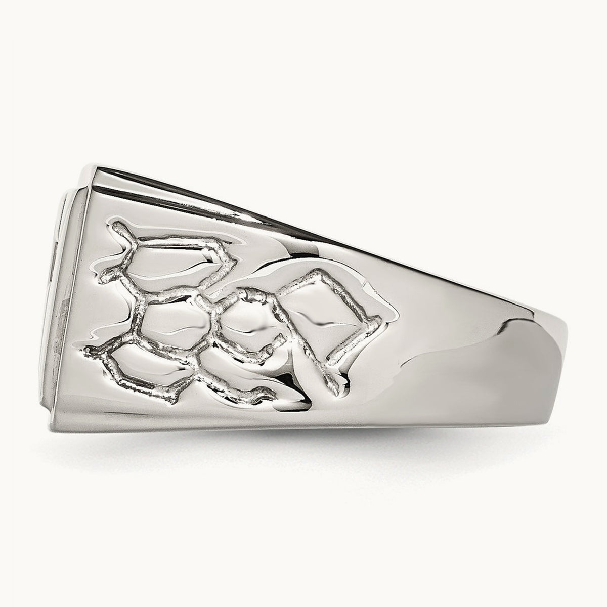 Polished/Textured Diamond Cross Band — 10