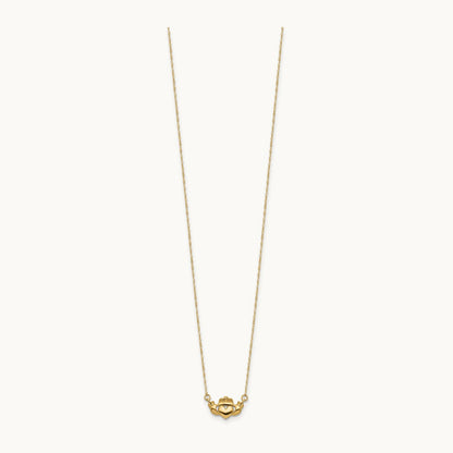 Polished Claddagh 17 inch Necklace, 14K
