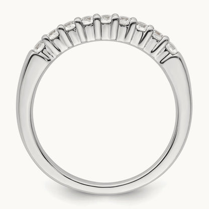 9-Stone Diamond Band, 14K White Gold