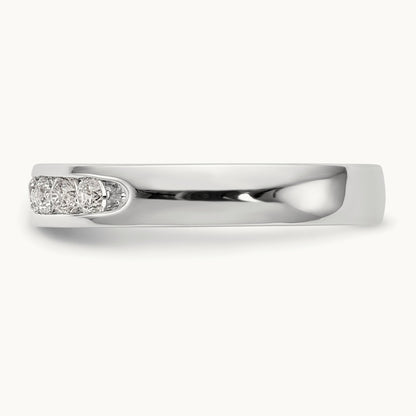 10-Stone Diamond Channel Band, 14K White Gold