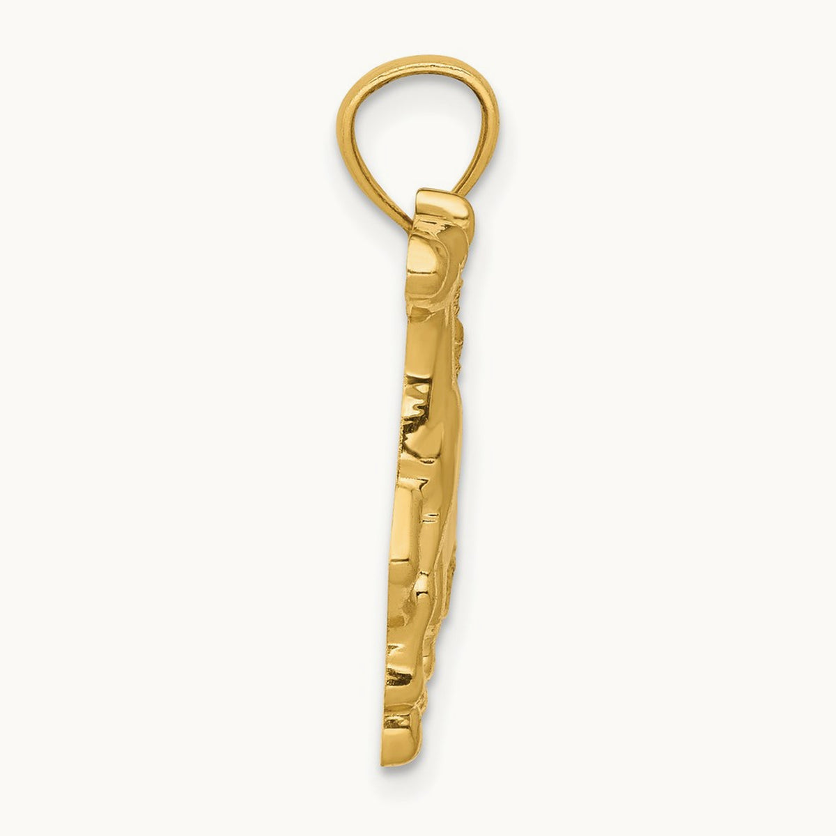 Polished Horse Pendant, 14K