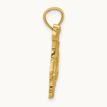 Polished Horse Pendant, 14K