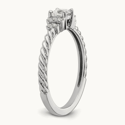 Cushion Center Promise/Engagement Ring, 0.50 ct tw