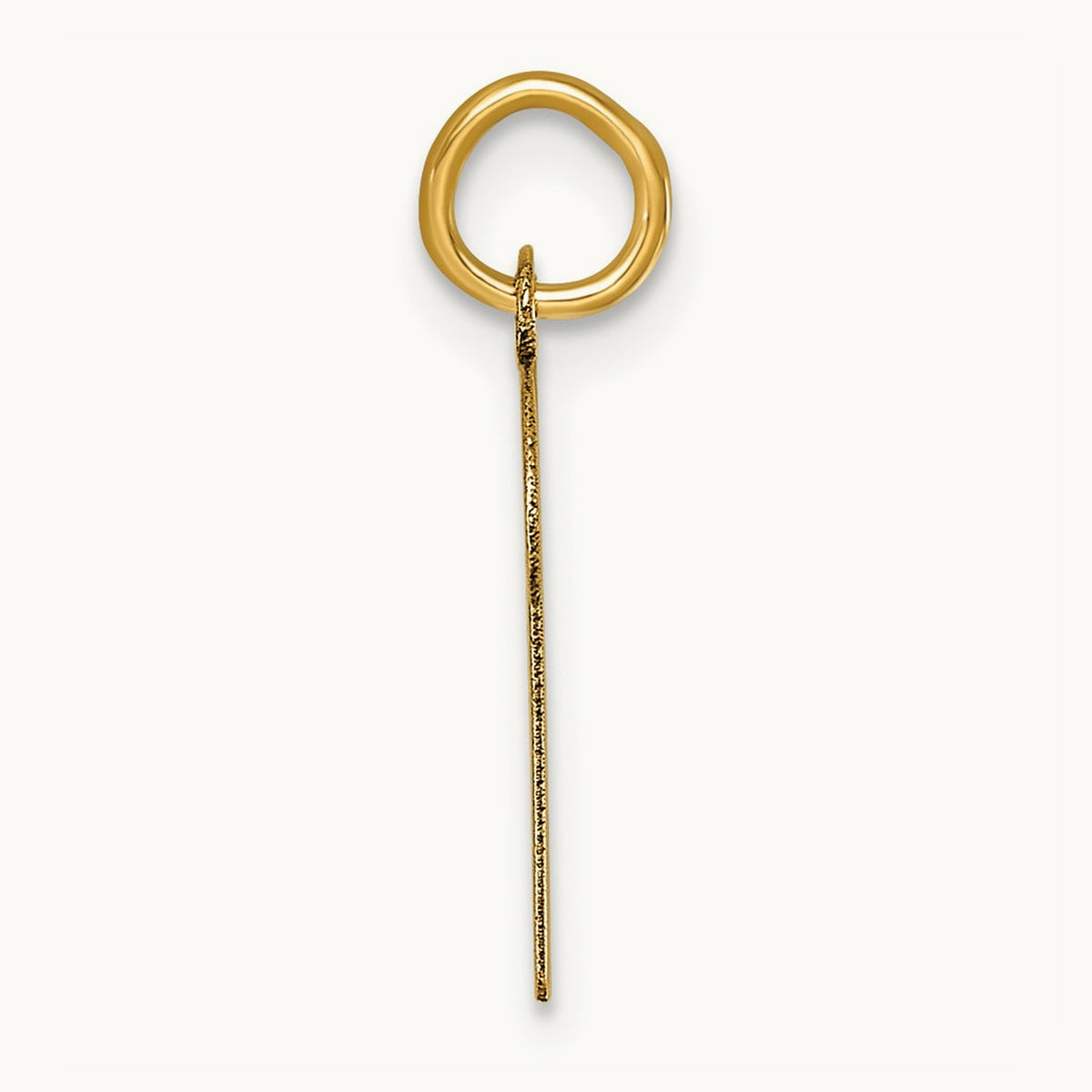 Medium Script Initial Charm — 14K Yellow Gold, R