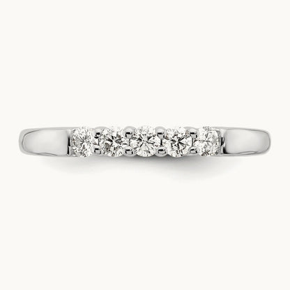 5-Stone Diamond Band, 14K White Gold