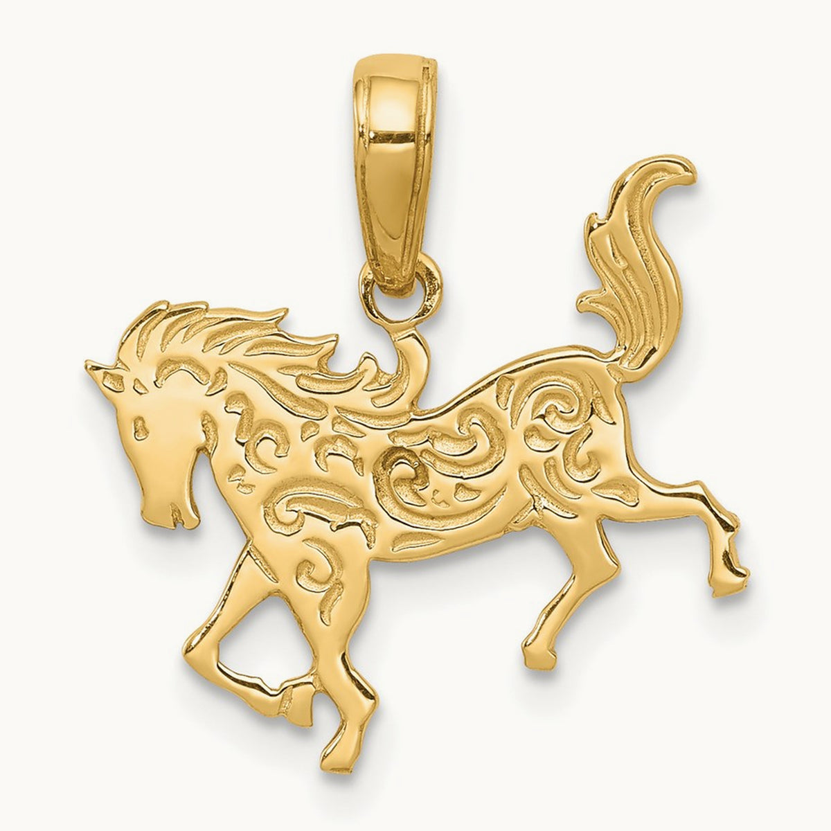 Horse Pendant, 14K
