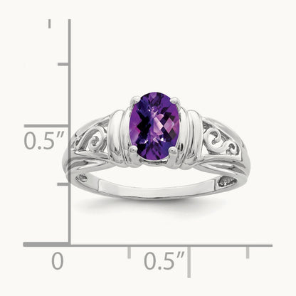 Oval Amethyst Checker ring — photo set