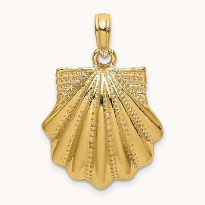Textured Scallop Shell Charm — photo set