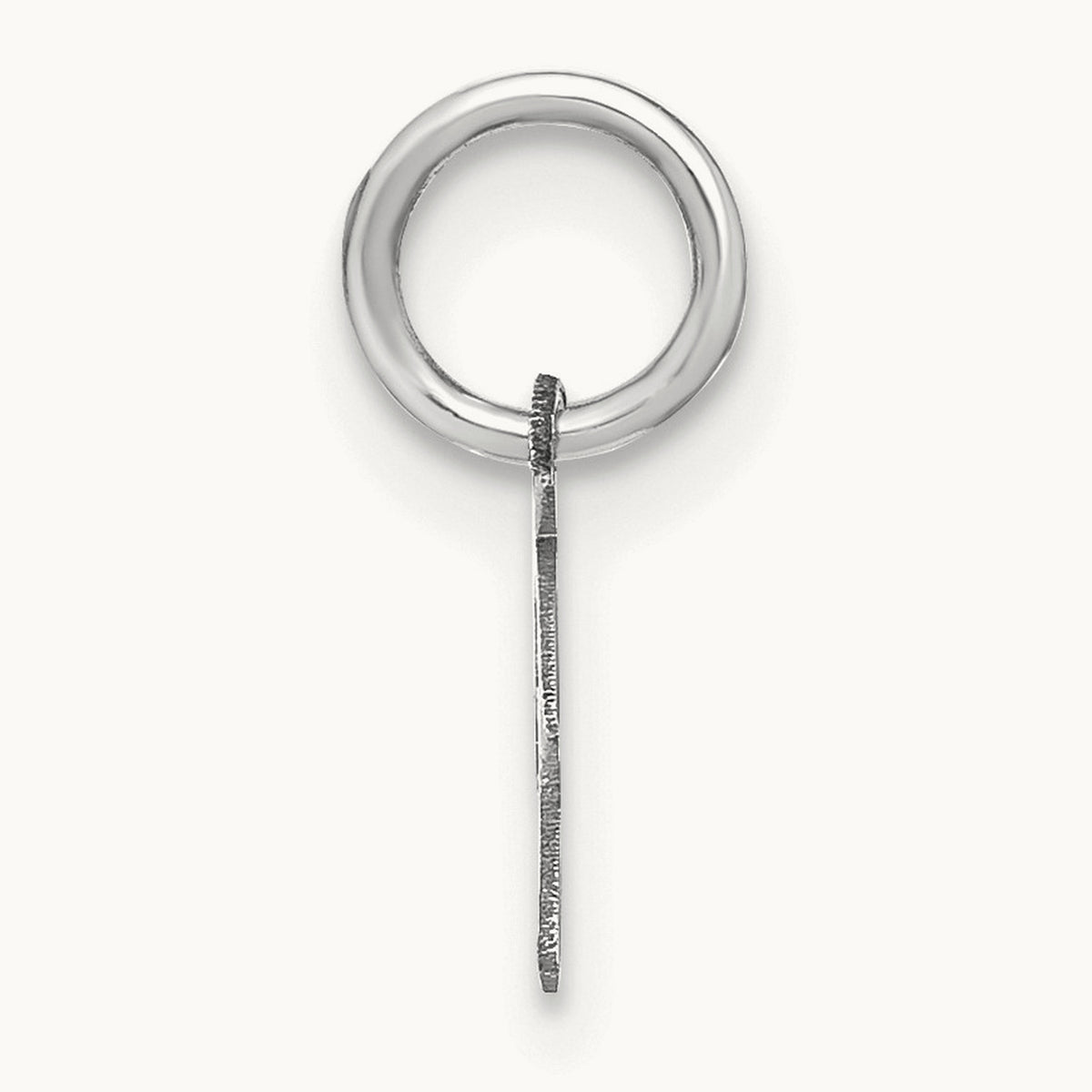 Upper case Initial Charm — 14K White Gold, P