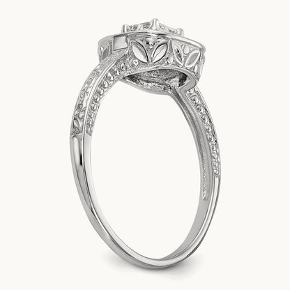 Complete Diamond Cluster Engagement Ring — photo set