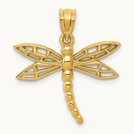 Dragonfly Charm, 14K