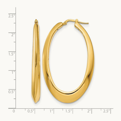 Polished Hoop Earrings, 14K — Leslie's
