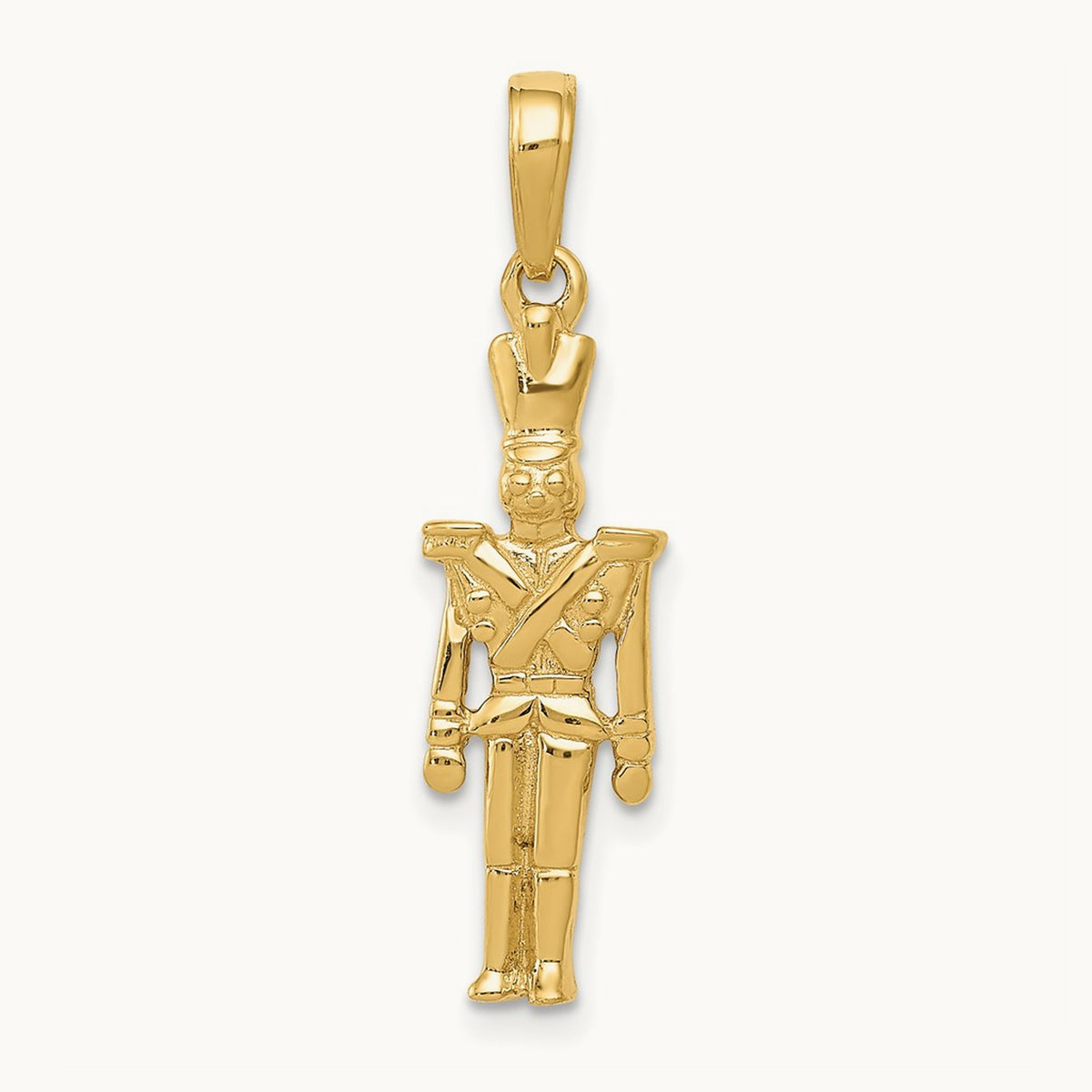 Polished 3-D Toy Soldier Pendant, 14K