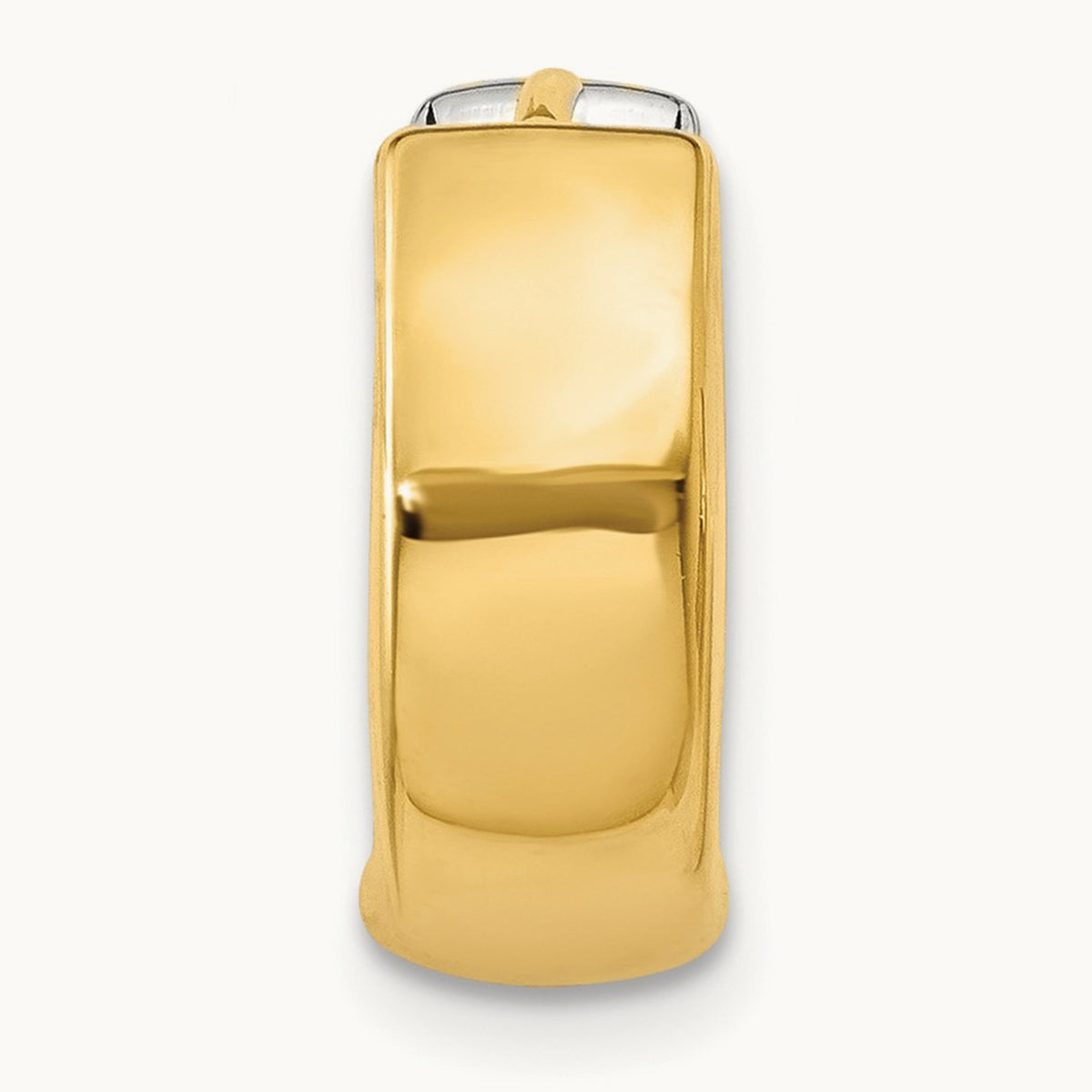 Single 14k Two-tone Hinged Hoop Earring