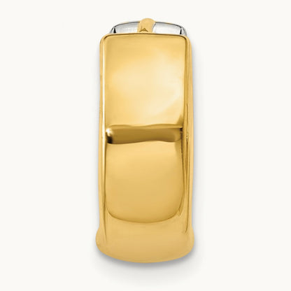 Single 14k Two-tone Hinged Hoop Earring