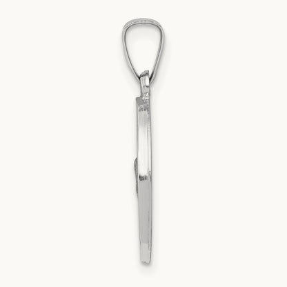 Polished/Satin St Christopher Medal Hollow Pendant — 21.2mm