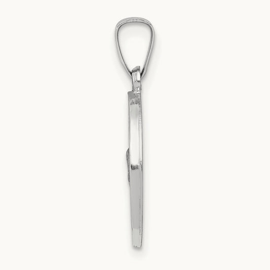 Polished/Satin St Christopher Medal Hollow Pendant — 21.2mm
