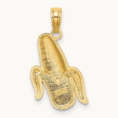 w/ Enamel Corn with Peeled Husk Charm, 14K