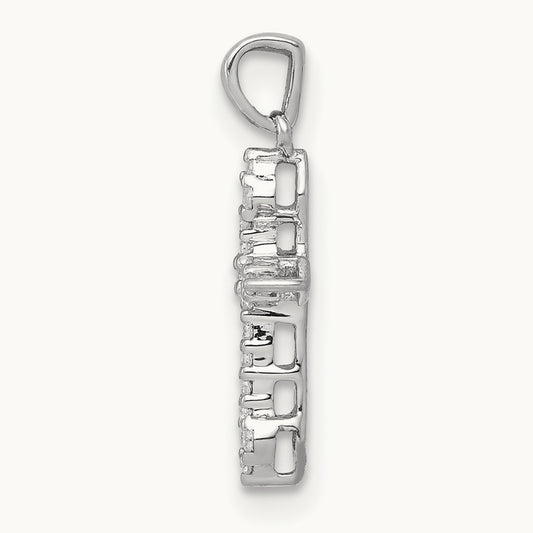 1/15ct. Diamond Cross Pendant — 14K White Gold