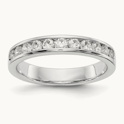 11-Stone Diamond Channel Band, Platinum