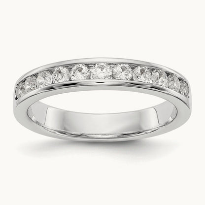 11-Stone Diamond Channel Band, Platinum