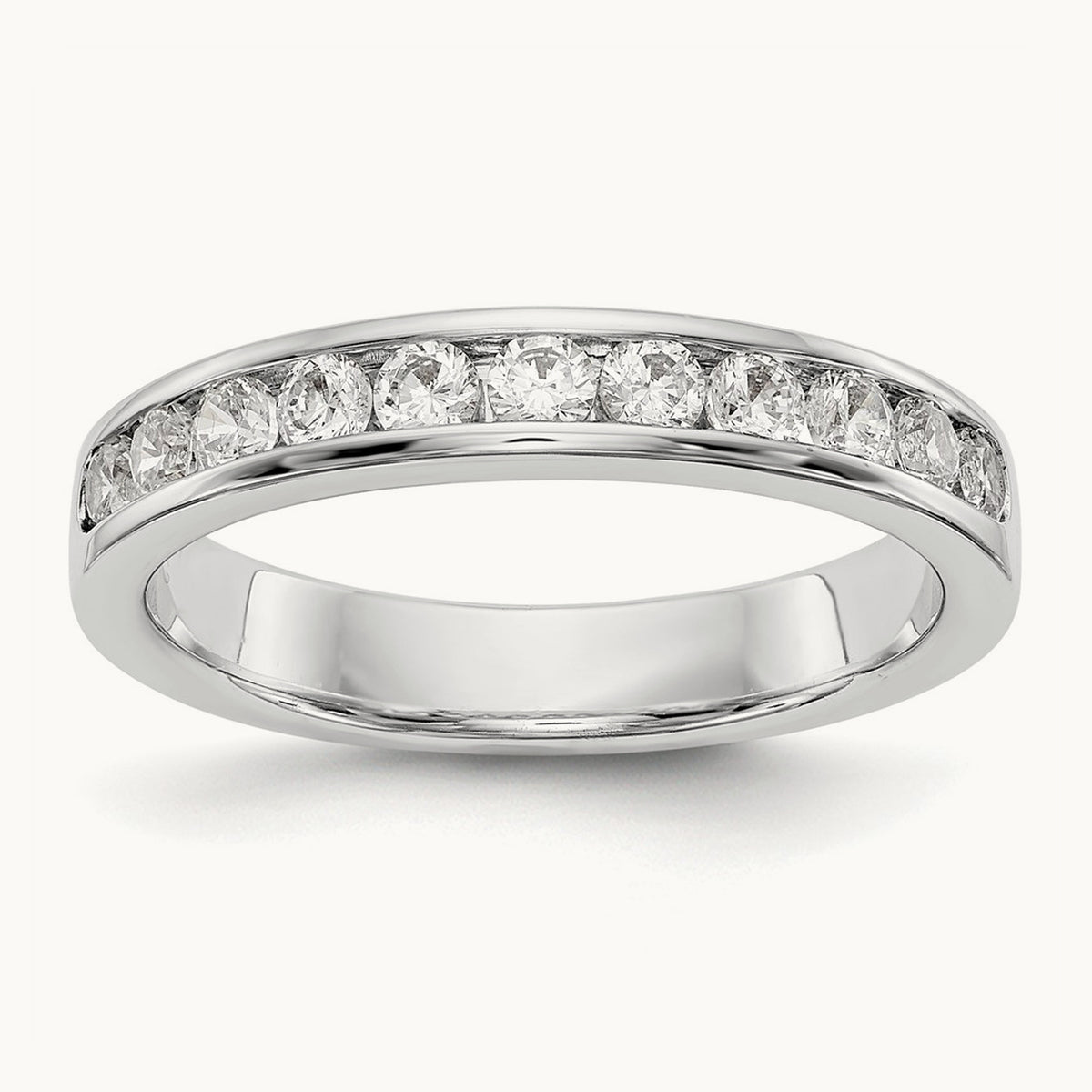 11- Stone Closed Channel Band Mounting, 2.3mm, 14K White Gold