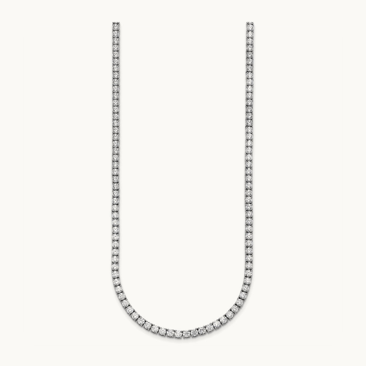 Straight Tennis Necklace, 13 1/2-17 7/8 ct Lab-Grown Diamond