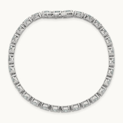 Oval Half Bezel-Set Bracelet, 6-11 7/8 ct Lab-Grown Diamond