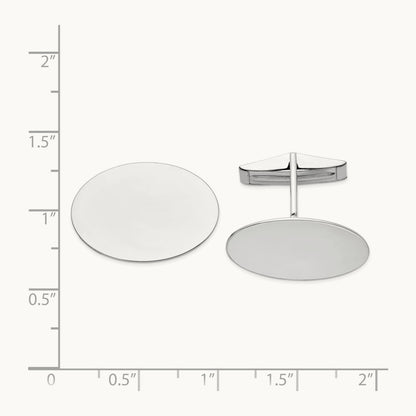 WG Men's Oval Cuff Links, 14K