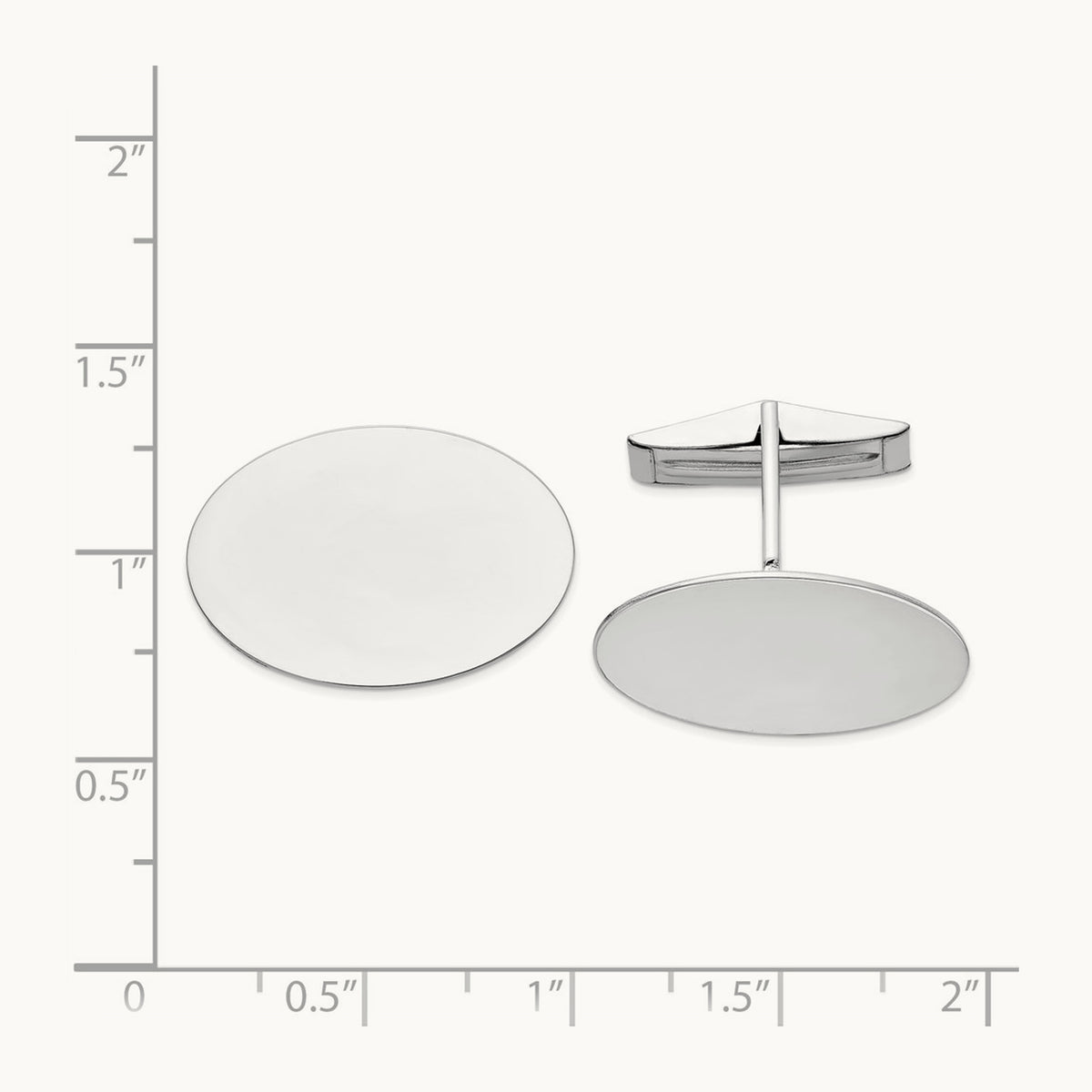 WG Men's Oval Cuff Links, 14K