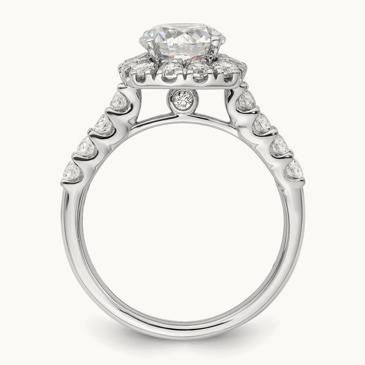 Semi-Mount Halo Engagement Ring, 1.00 ct tw Lab-Grown Diamond