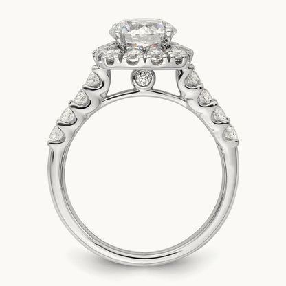 Semi-Mount Halo Engagement Ring, 1.00 ct tw Lab-Grown Diamond