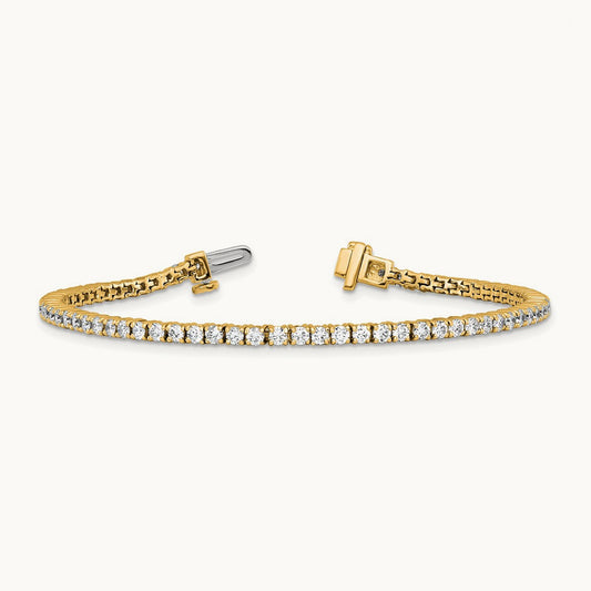 Tennis Bracelet, 2.00 ct tw Lab-Grown Diamond — 14K Yellow Gold