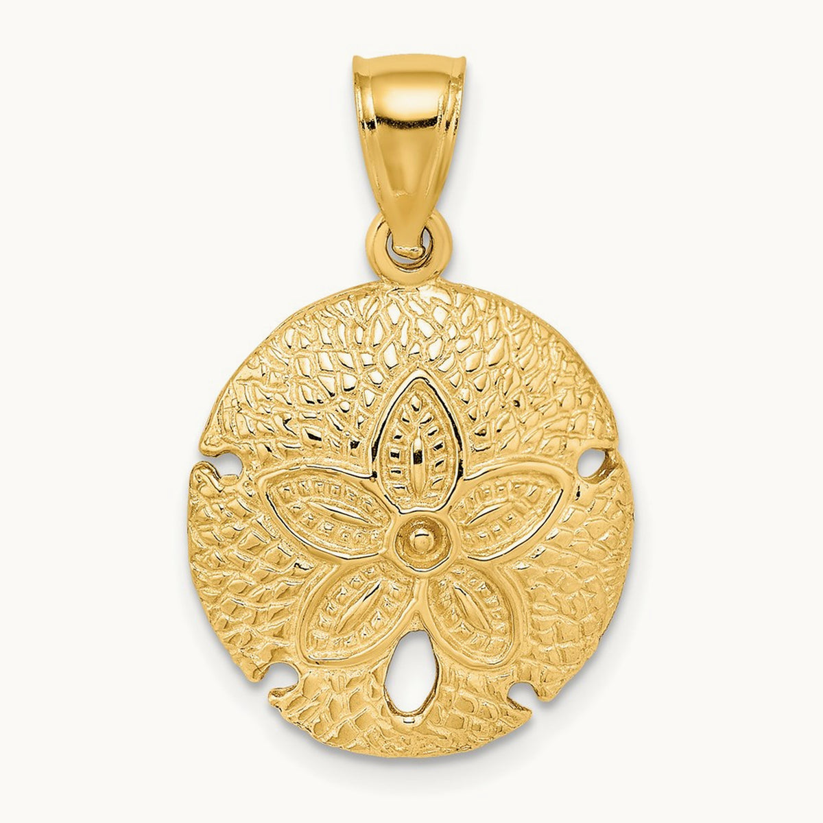 Sand Dollar Charm, 14K