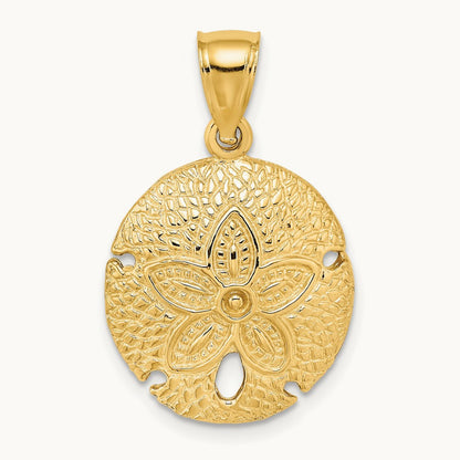 Sand Dollar Charm, 14K