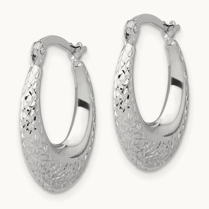 Polished and Diamond-cut Hoop Earrings — photo set