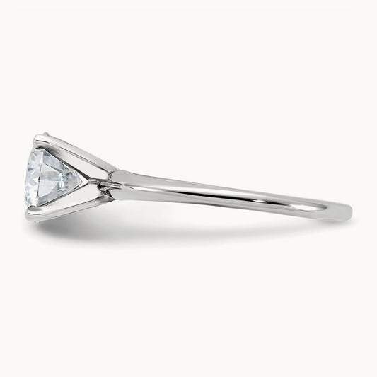Round Solitaire Engagement Ring, 1.75 ct tw Lab-Grown Diamond — 14K White Gold