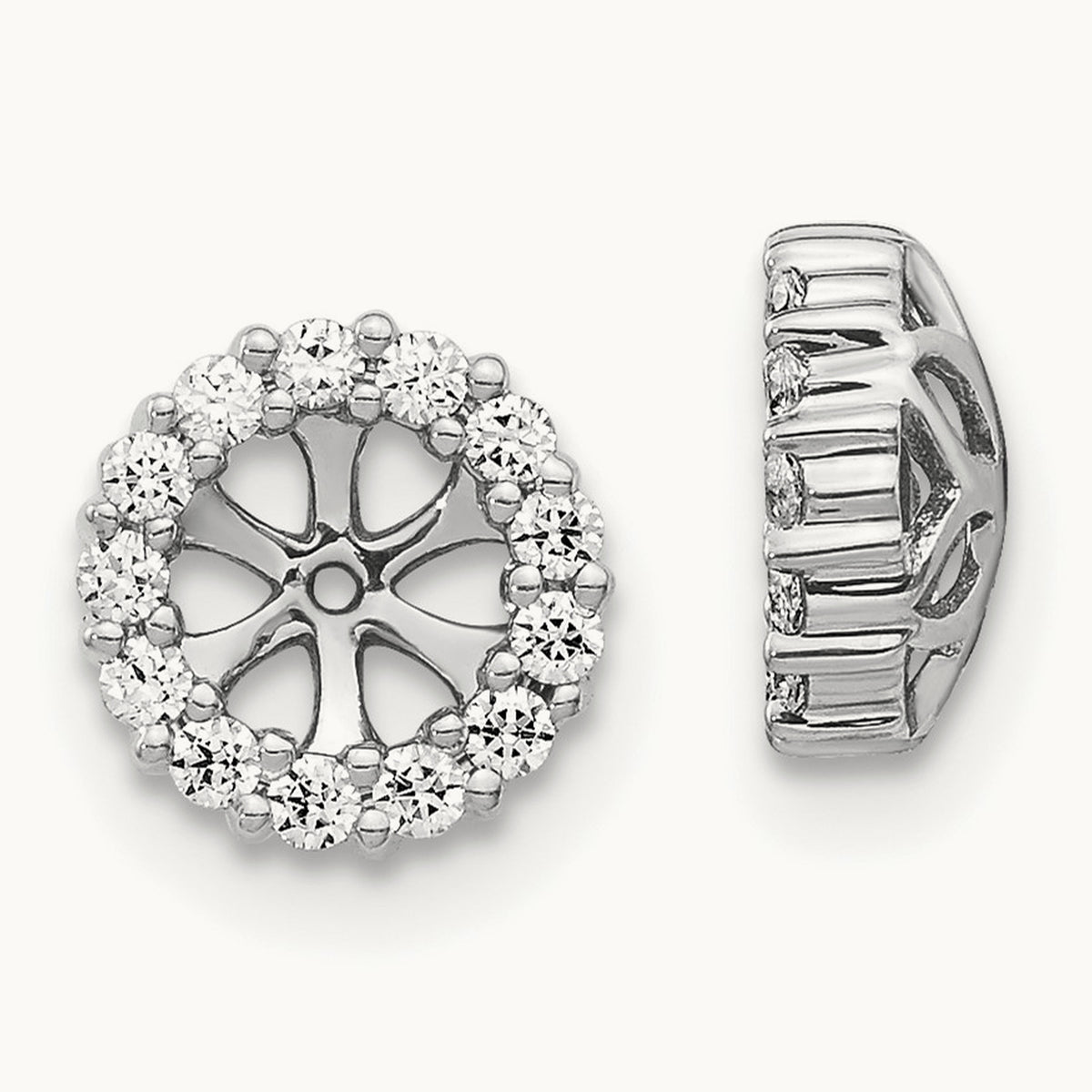 Earring Jacket, 0.25-0.50 ct tw Lab-Grown Diamond — 1/4 ct, 14K White Gold