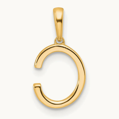 Diamond Letter C Initial Pendant, 14K