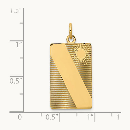 Patterned .013 Gauge Engravable Dog Tag Disc Charm — 30mm