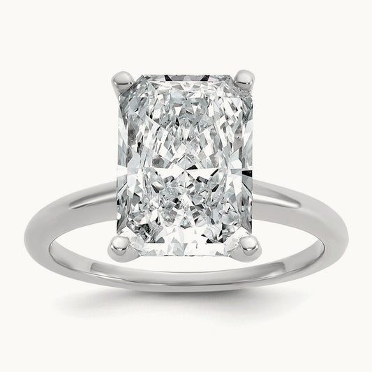 Radiant 8X Ring, 5.00 ct tw Lab-Grown Diamond — 14K White Gold