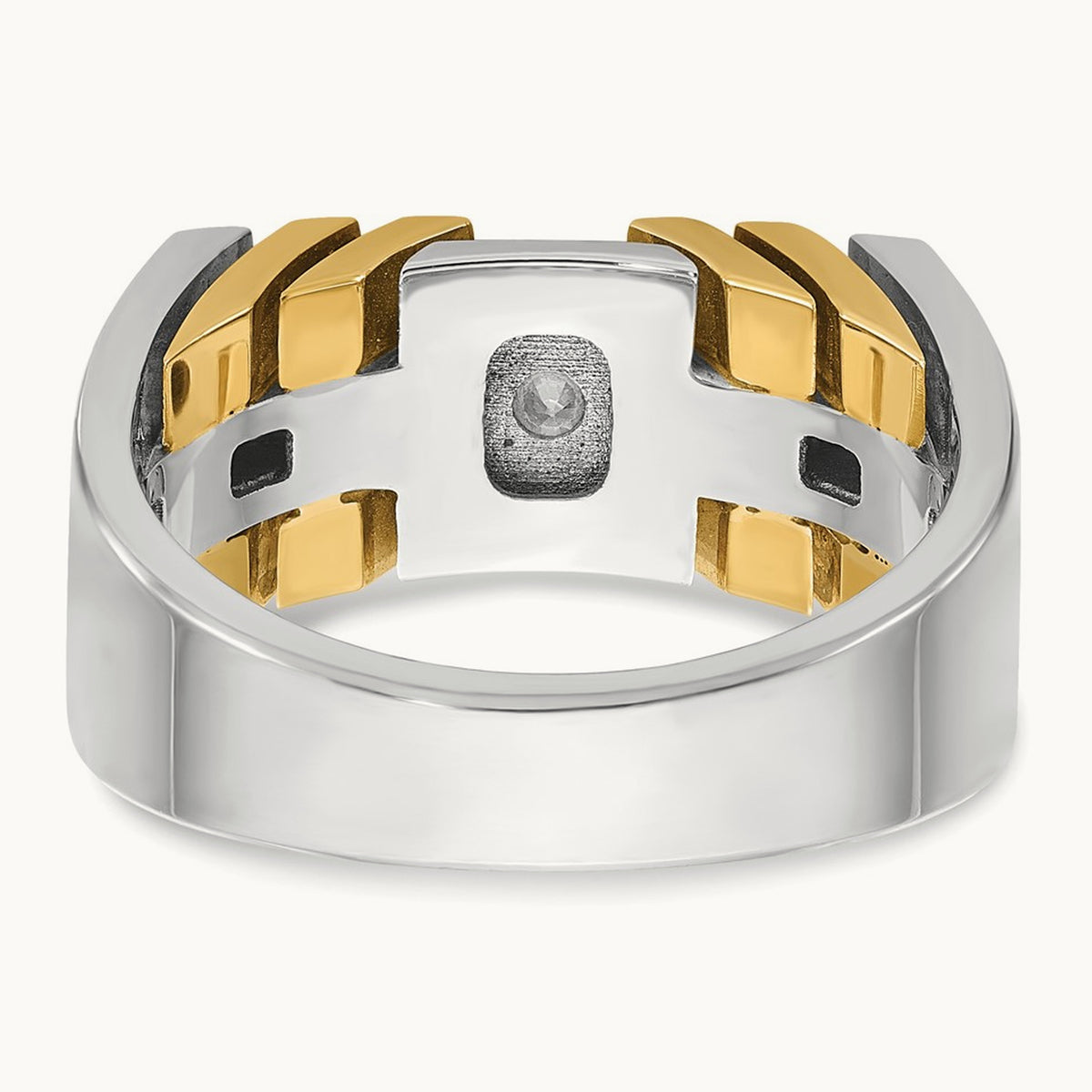 IBGoodman Men's Diamond Complete Ring, 14K Two-tone