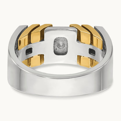 IBGoodman Men's Diamond Complete Ring, 14K Two-tone