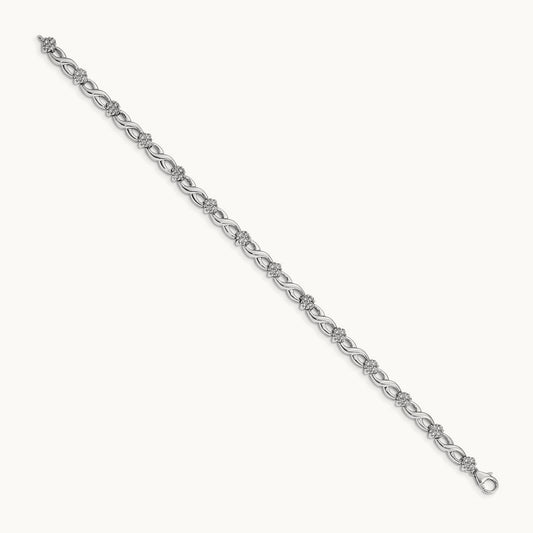 Flower Infinity Bracelet, 1.00 ct tw Lab-Grown Diamond