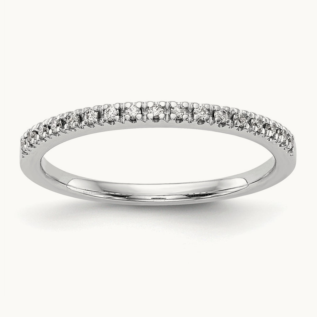 Diamond Wedding Band, 10K White Gold