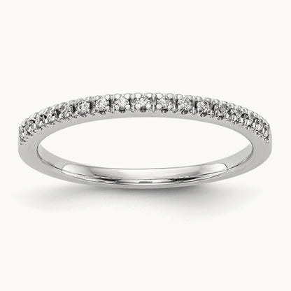 Diamond Wedding Band, 10K White Gold