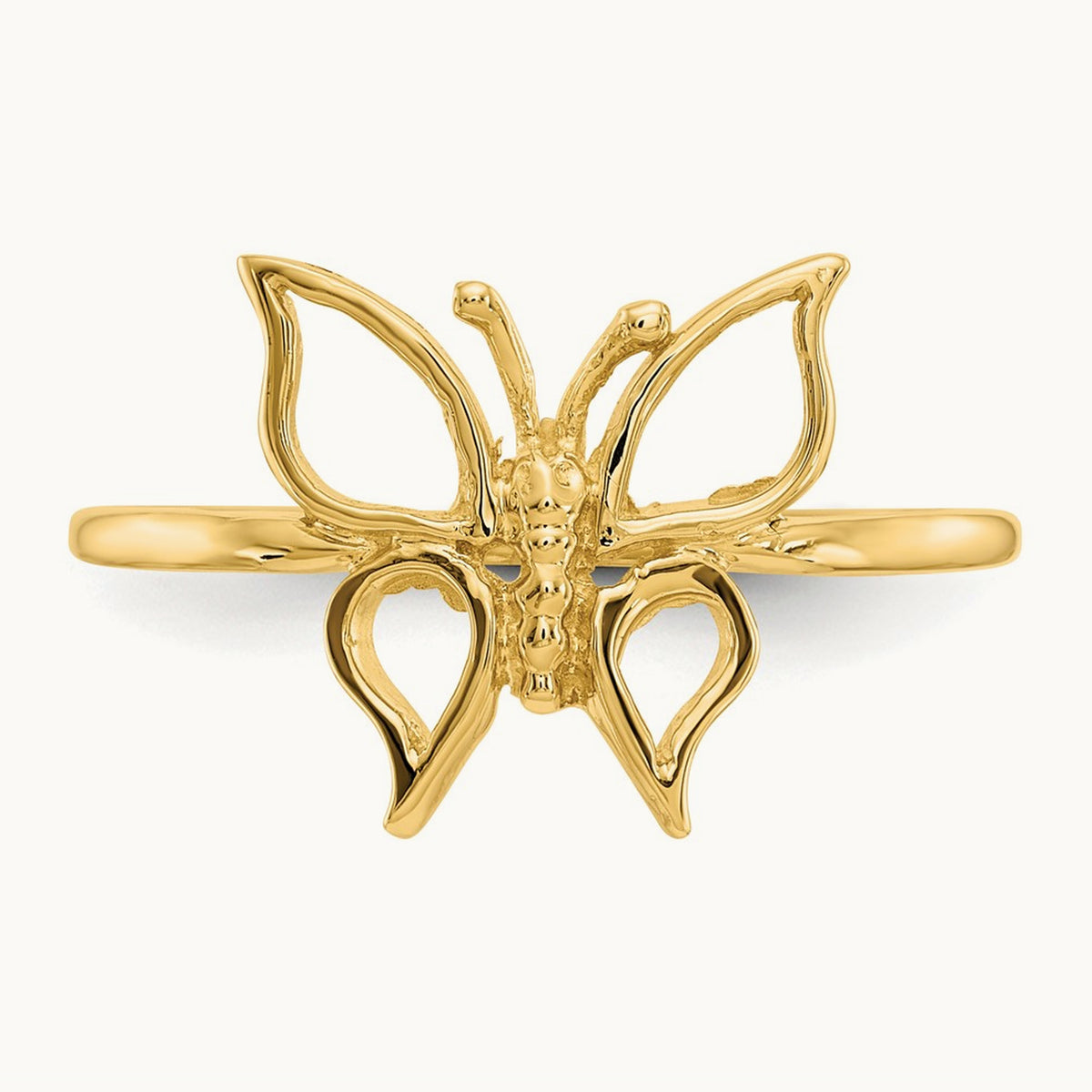 Polished Butterfly Ring, 14K